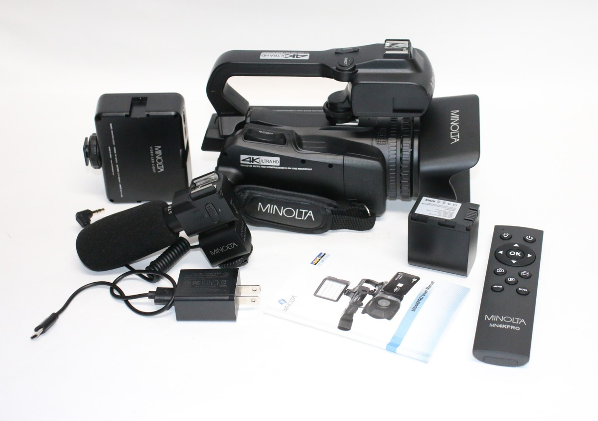 Minolta MN4KPRO UHD 4K 60 Autofocus Pro Camcorder | eBay