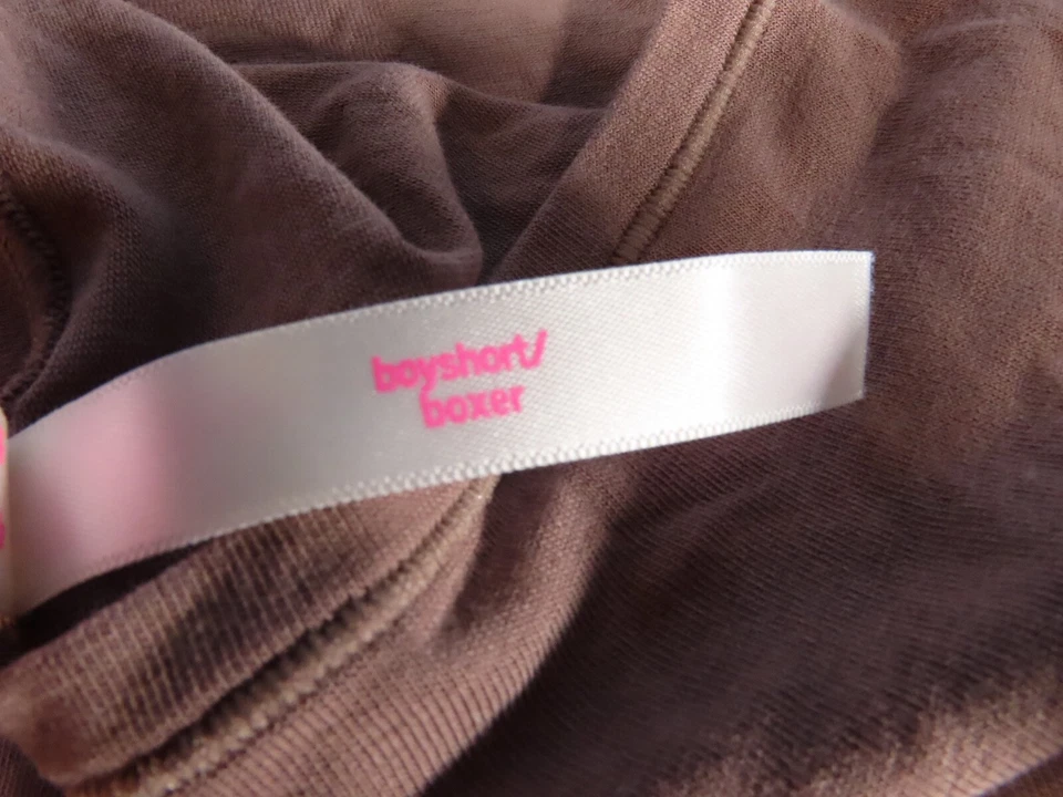 BRAGAS BOXER/CORTO DE NIÑO MARRÓN MUDO ROSA DE COLECCIÓN Victoria's Secret mezcla de algodón M Foto 4 de 4