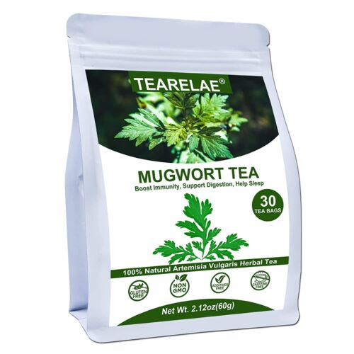 2023 TEARELAE Mugwort Tea 2g x 30 Count Artemisia Vulgaris Compressed Herb Tea - Picture 1 of 6