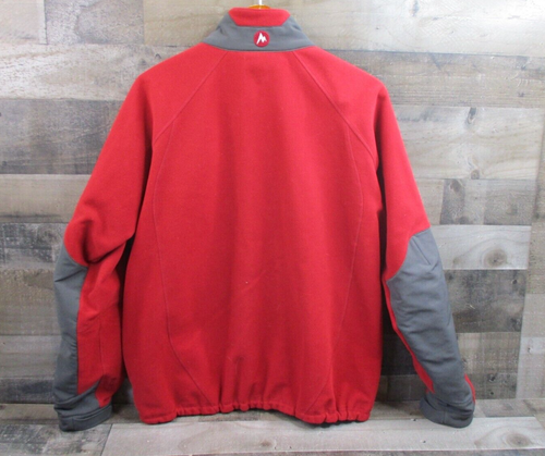 Marmot Jacket Mens Large Red Gore Windstopper Fleece Full Zip Rain Wind Hiking - Picture 3 of 12