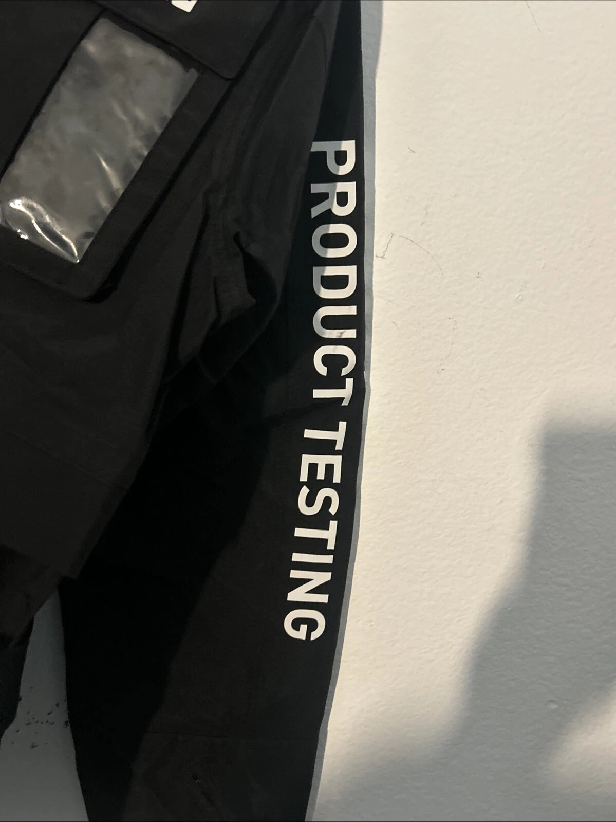 Giacca con cappuccio Off White x Goretex giacca anorak Gore Tex nera media nuova con etichetta