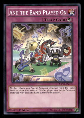 Yugioh And the Band Played On #MP15-EN045 2015 Mega-Tins Mega Pack LP | eBay Yugioh And the Band Played On #MP15-EN045 2015 Mega-Tins Mega Pack LP | eBay