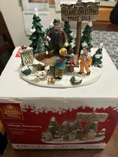 Village Christmas Tree Sale Tabletop Accessory
