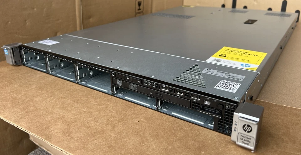 HP DL360p G8 654081-B21, 2xE5-2660V2 CPU, 8x16GB PC3-14900R RAM, 2x750W DC PSU. - Image 2 of 4