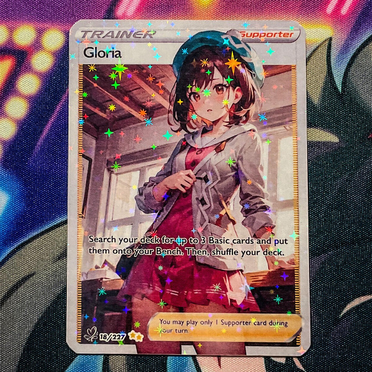 Gloria Full Art Pokemon Goddess Story Custom Trading Card Anime