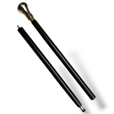 Bat Masterson Brass Handle Antique Style Victorian Cane Wooden Walking Stick