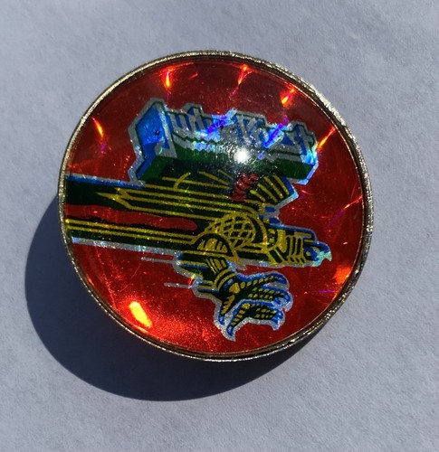 Vintage Judas Priest, Holographic Metal Pin, 1980s Original! Hard To Find!