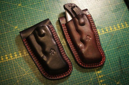 Leather pancake sheath for Cold Steel Recon 1 - Picture 11 of 12