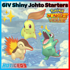 ✨Gen 2 Shiny Johto Starters 6IV✨ Pokemon Scarlet & Violet  🚀Fast🚀