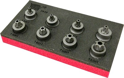 Welzh Werkzeug Tamper Torx Bit Steckschlüsselsatz EXTRA STUBBY, KURZ, S2 STAHL T20H-T55