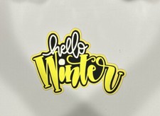 Hello Winter Scrapbook Title Handmade Paper Pieced Die Cut
