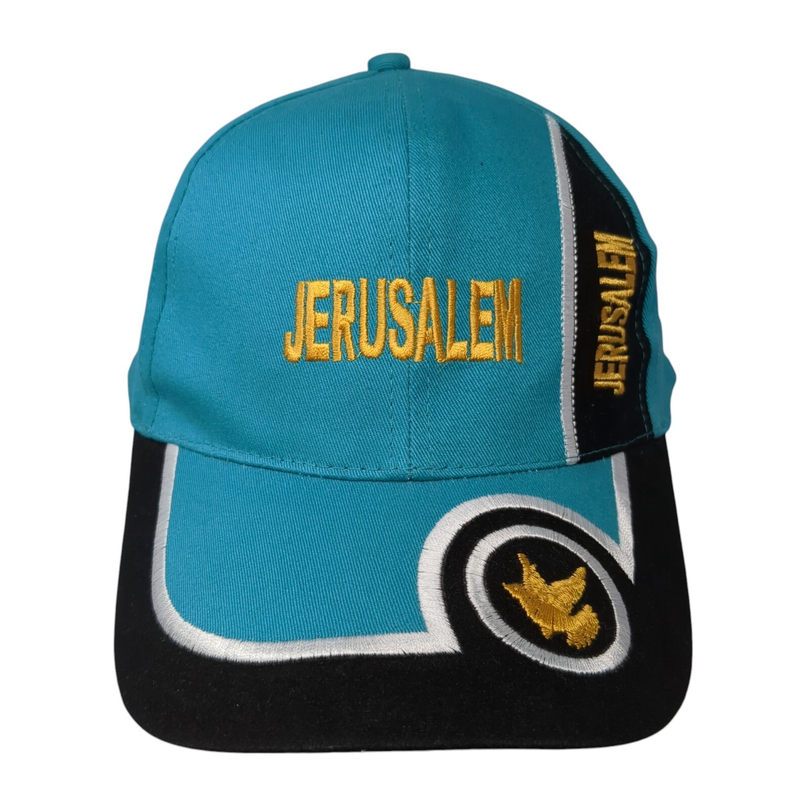 Jerusalem Strapback Hat Blue One Size Adjustable … - image 1