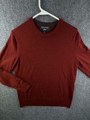 Banana Republic Baruffa Pullover Knit Sweater Soft Medium Red Merino Wool  Adult