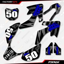 Black & Blue Fierce Racing Graphics Kit fits 13-25 Honda Crf50 CRF 50 Decals