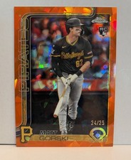 MATT GORSKI 2025 TOPPS CHROME UPDATE SAPPHIRE ROOKIE ORANGE RC /25
