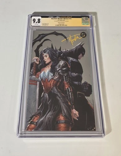 Absolute Wonder Woman #15 CGC JSA 9.8 Graded Signed Tyler Kirkham FOIL Edition