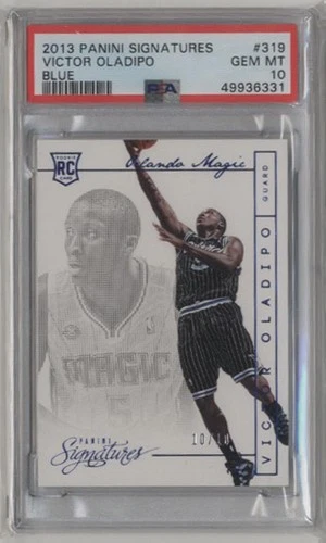 2013 Panini Signatures #319 Victor Oladipo Blue PSA 10 Mint 10/10 RC Short Print