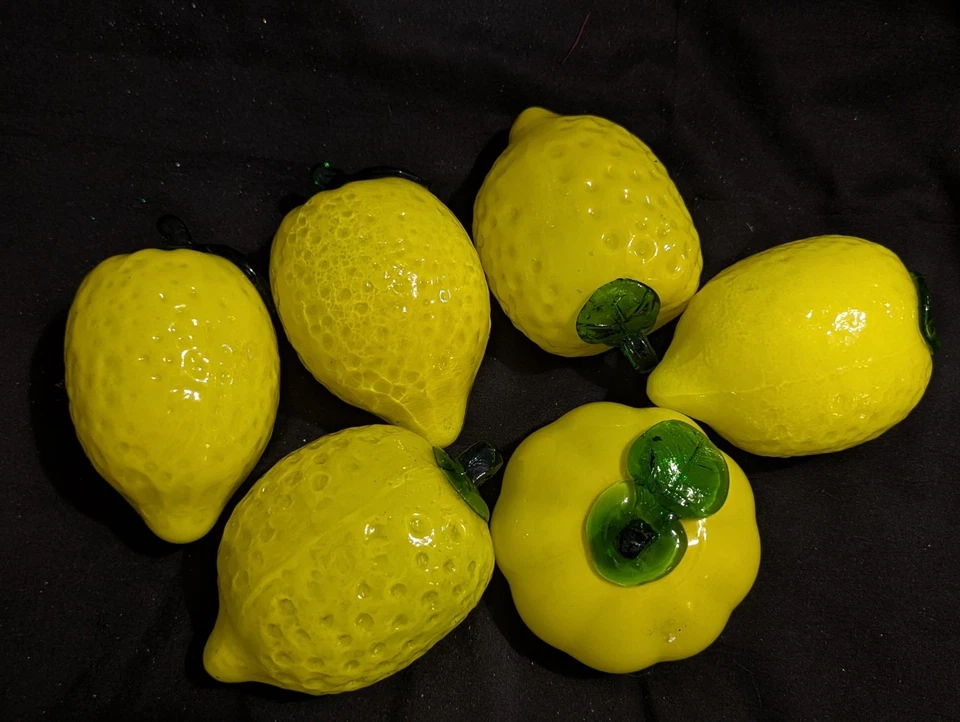 Juego de 6 limones de vidrio vintage Foto 2 de 3