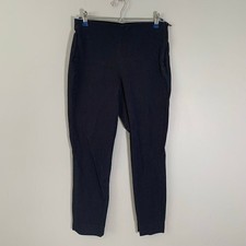 Everlane Womens Black Side Zip High Waisted Stretch Cotton Trousers Size 6