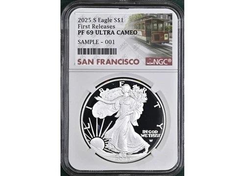 2025 s proof silver eagle ngc pf 69 uc first releases sf