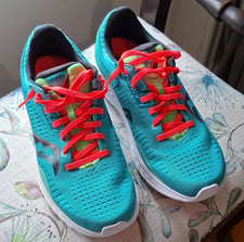 Saucony Kinvara 13 Women’s Cushioned Running Trainers Turquoise/Red UK 7