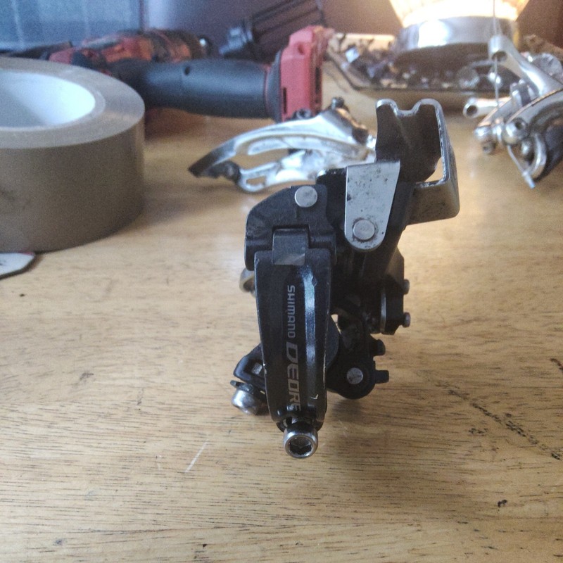 SHIMANO DEORE FD-M590 10 SPEED FRONT GEAR MECH DERAILLEUR DUAL PULL	 34.9