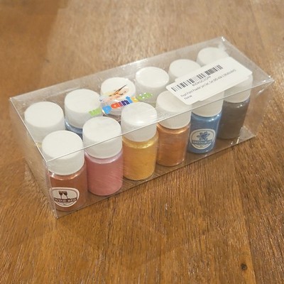 Pearl Paint Powder Jars Set   Resin Mica Powder for Art, Nails - 12 Colors/set