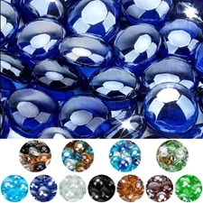 10 Pound Fire Glass Beads, 1/2" Reflective Round Fire Glass Drops for Firepla...