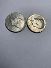 USA two 50 cent coins SILVER 1967 + 1968