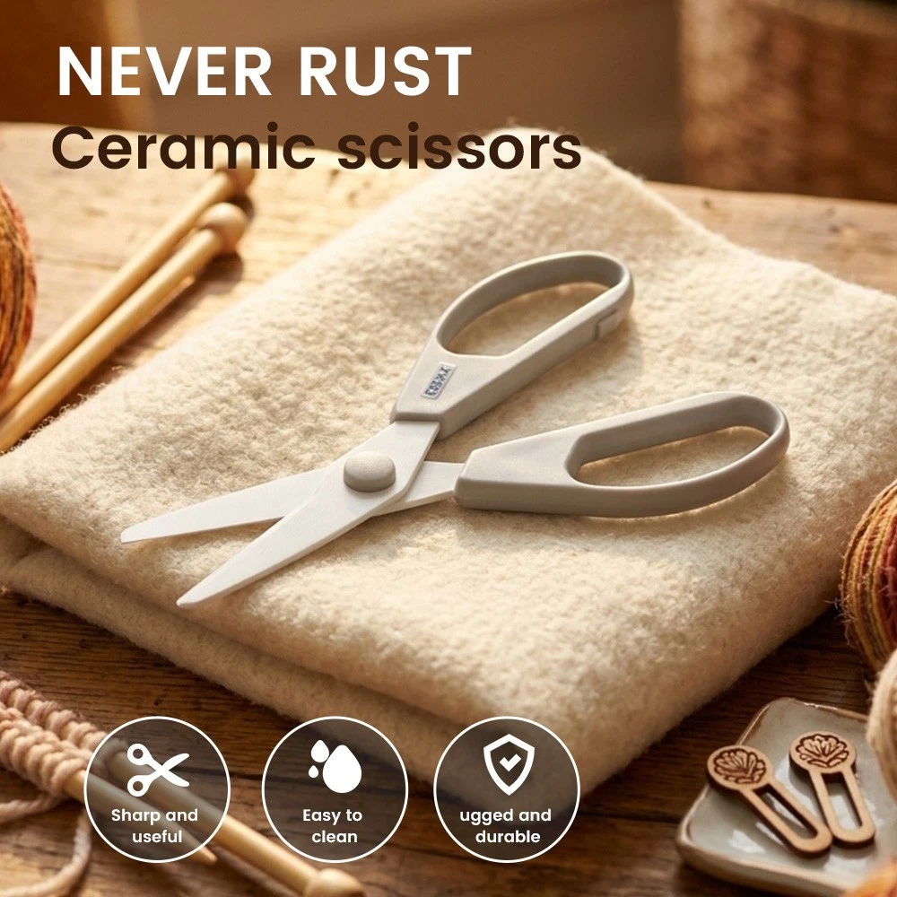 Premium Ceramic Scissors Ultra Sharp Rustproof Lightweight for Kitchen&Office
Opens in a new window