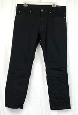 Buffalo by David Bitton Archer Slim Stretch Black Twill Jeans 34 x 30