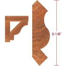 C2208 3-1/2" Crown Moulding - 1" Bore
