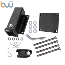 Bolt-On Trailer Hitch Receiver Bracket For 4.5 Inch Square Bumper 2 Inch Opening