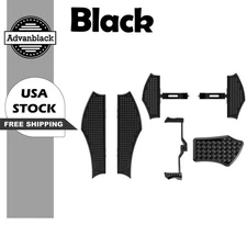 Driver Passenger Front Rear Foot Pegs Shift Lever Black CNC Brake Pedal