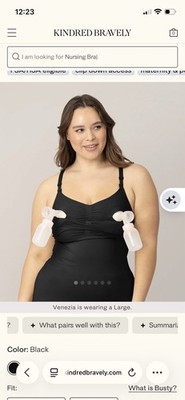 Kindred Bravely Sublime Pumping Tank Hands Free, Black, Small. Maternity/nursing