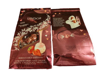 2x Lindt LINDOR Strawberries & Cream White Chocolate Truffles 5.1 oz Exp10/31/26