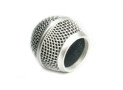 MLAVAL GUITAR PARTS Mesh Microphone Grille Fits Shure SM58 Microphone ,Chrome Plated
