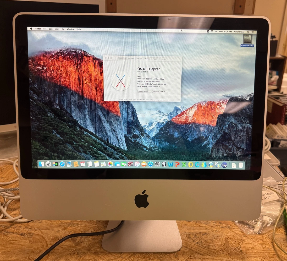 APPLE imac 24インチa1225 動作OK OS ELCAPITAN APPLE imac 24インチ