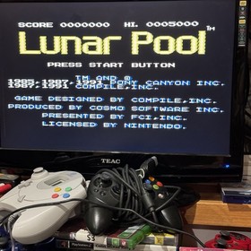 Lunar Pool NES Nintendo Entertainment System Boxes Game & Manual PAL