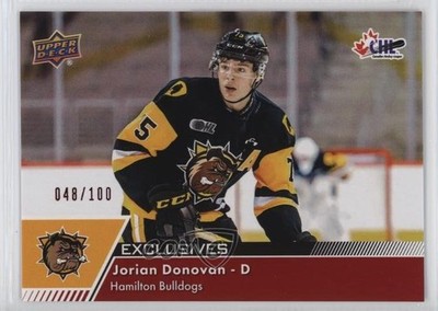 2022-23 Upper Deck CHL Exclusives 48/100 Jorian Donovan #290 h8y