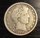 1900-O Barber Silver Half Dollar, VG Detail. Sharp! D193