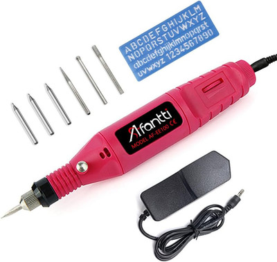 Corded Electric Engraver Pen Engraving Etching Tool Etcher Kit with | Stencil &