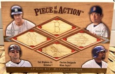 2001 Sp Game Bat Milestone Ed. Piece of the Action Quad Bat Ripken/O'Neill/Nomo 
