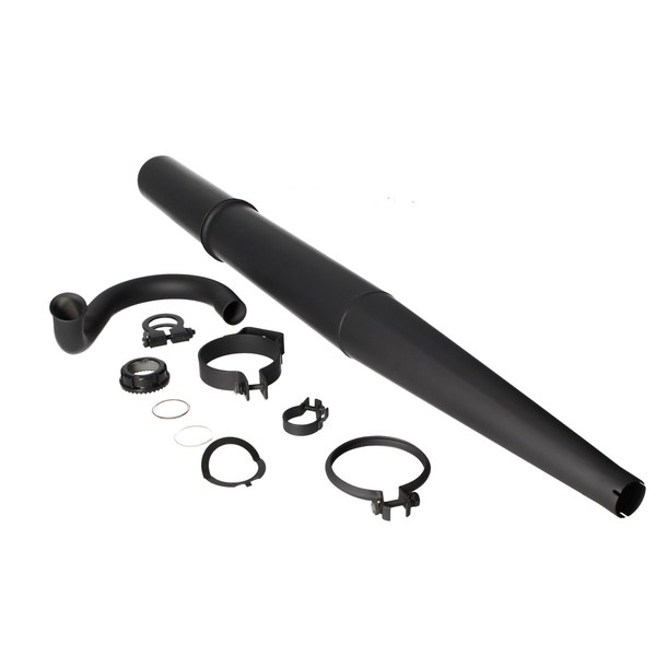 Simson SR50 SR80 Auspuff-Set Keramikbeschichtet Schwarz Matt KrüMmer Anbauteilen-image