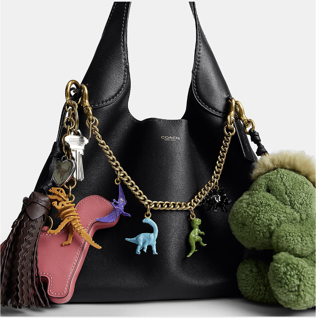 COACH REXY'S BIRTHDAY Brooklyn Shoulder Bag 28 Rexy Charms Black