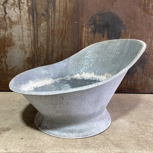 Alte Sitzwanne Sitzbadewanne Zinkwanne Waschwanne Wanne wasserdicht / H50 B60 cm - Bild 4 von 12