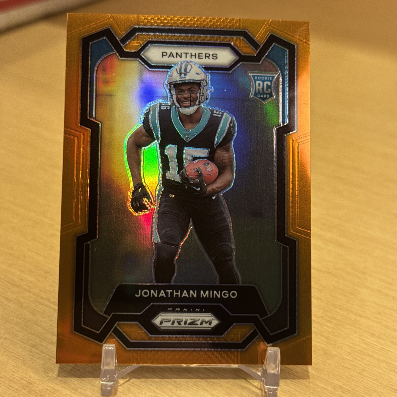 2023 Panini Prizm - Rookies Orange Prizm #312 Jonathan Mingo /249 (RC)