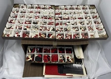 DIE CUT ALPHABET LETTERS & NUMBERS 2", 1 1/4" & 3/4" W/ CASE & CARDSTOCK VINTAGE