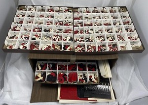 DIE CUT ALPHABET LETTERS & NUMBERS 2", 1 1/4" & 3/4" W/ CASE & CARDSTOCK VINTAGE