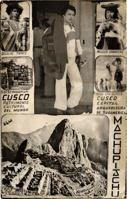 PC PERU, MACHU PICHU, CUSCO, Vintage REAL PHOTO Postcard (b59906)